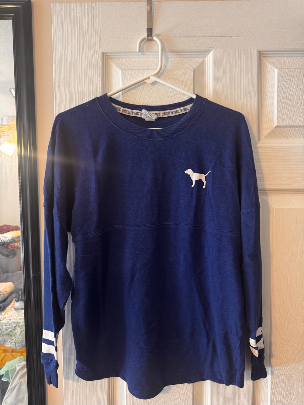 PINK Victoria's Secret Blue Long Sleeve Tee